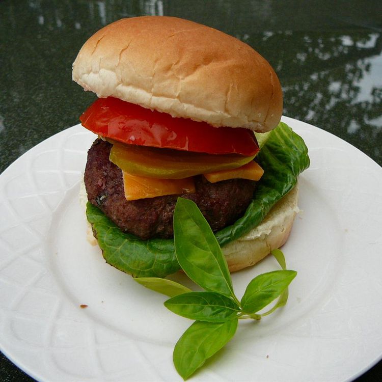 Basil Chicken Burgers with Pickled Cucumber and Lettuce