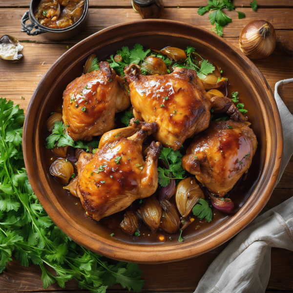 Beer-Braised Chicken Thighs with Caramelized Onions