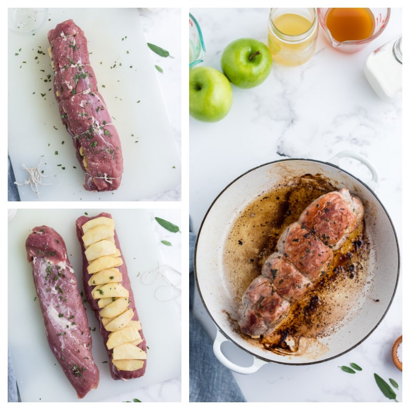 Maple-Sage Pork Tenderloin with Honeycrisp Apple Slices