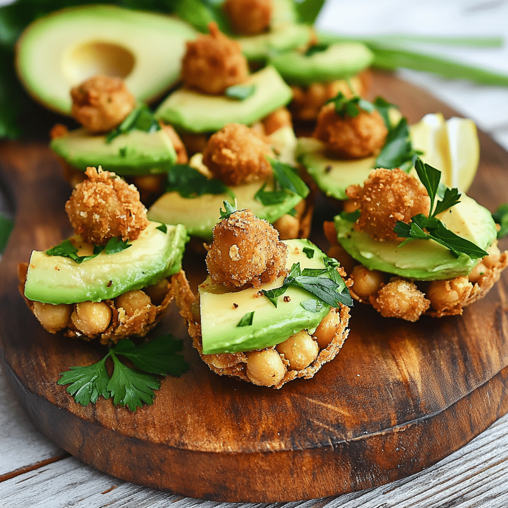 Spicy Chickpea and Avocado Skewers