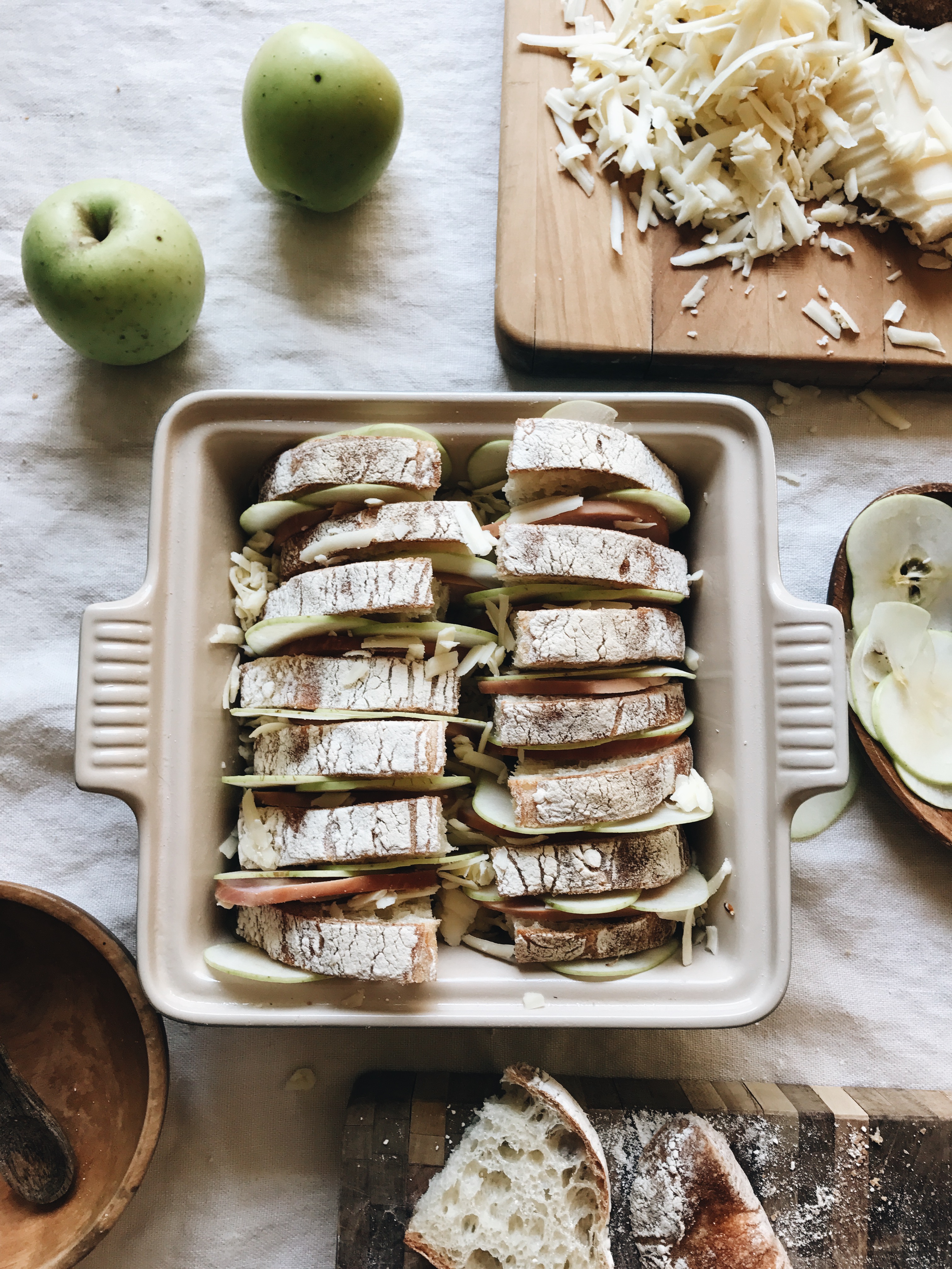 Apple and Cheddar Breakfast Strata