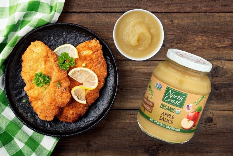 German-Style Pork Schnitzel with Apple Cider Sauce