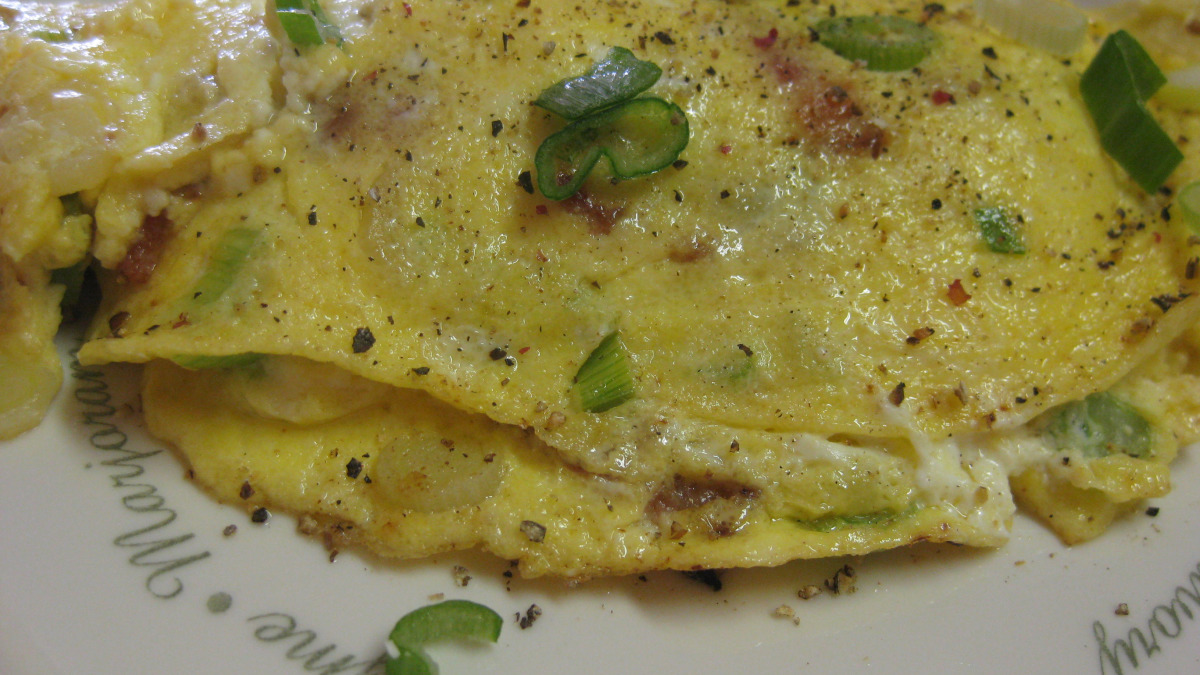 Bacon and Chive Scrambled Eggs with Feta