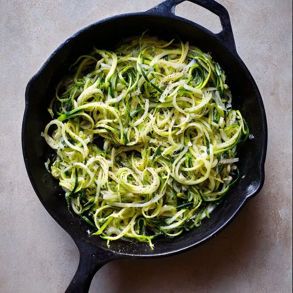 Sautéed Zucchini Noodles with Garlic and Olive Oil