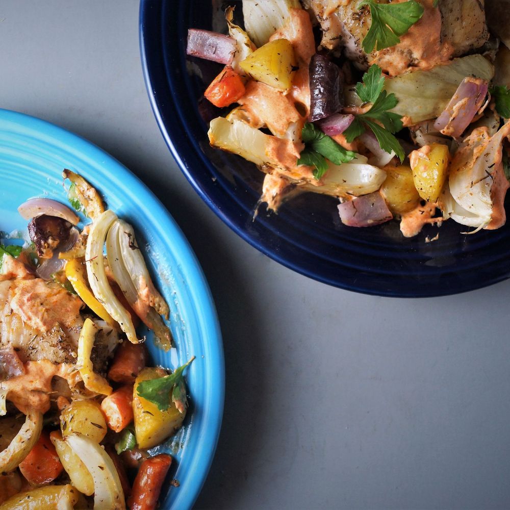 Sheet Pan Sage-Roasted Chicken with Carrots and Parsnips