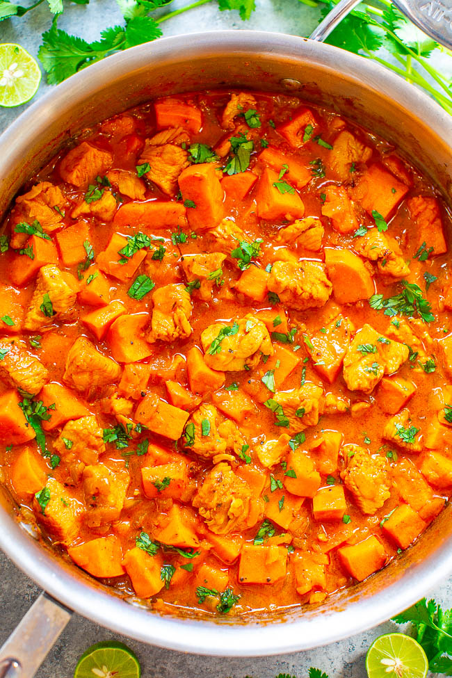 One-Pot Coconut Curry Chicken with Sweet Potato