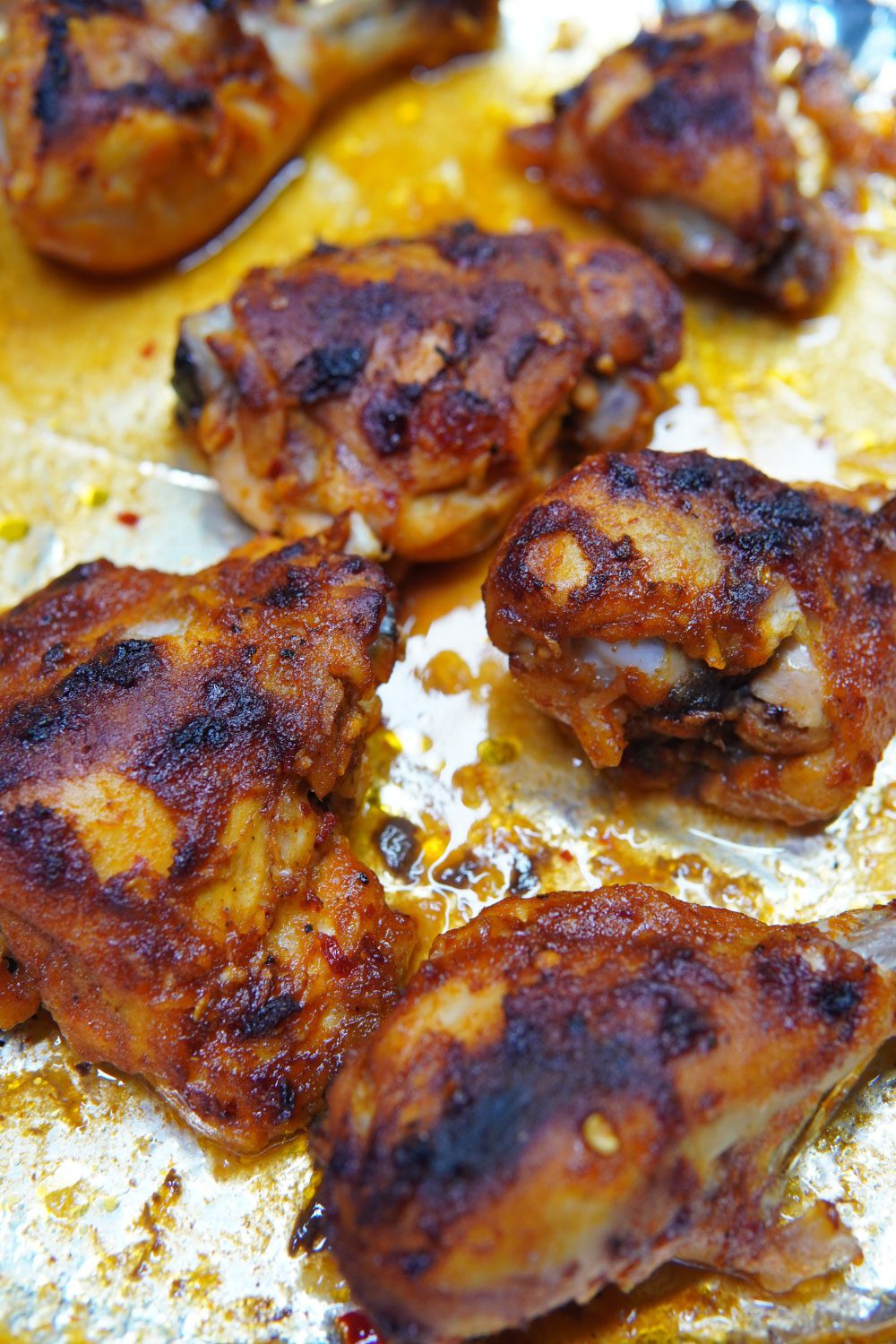 Harissa-Honey Roasted Chicken with Root Vegetables