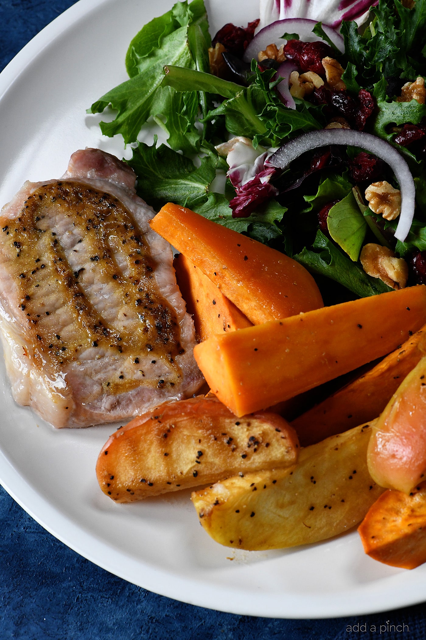 Sheet Pan Maple-Glazed Pork Chops with Sweet Potatoes