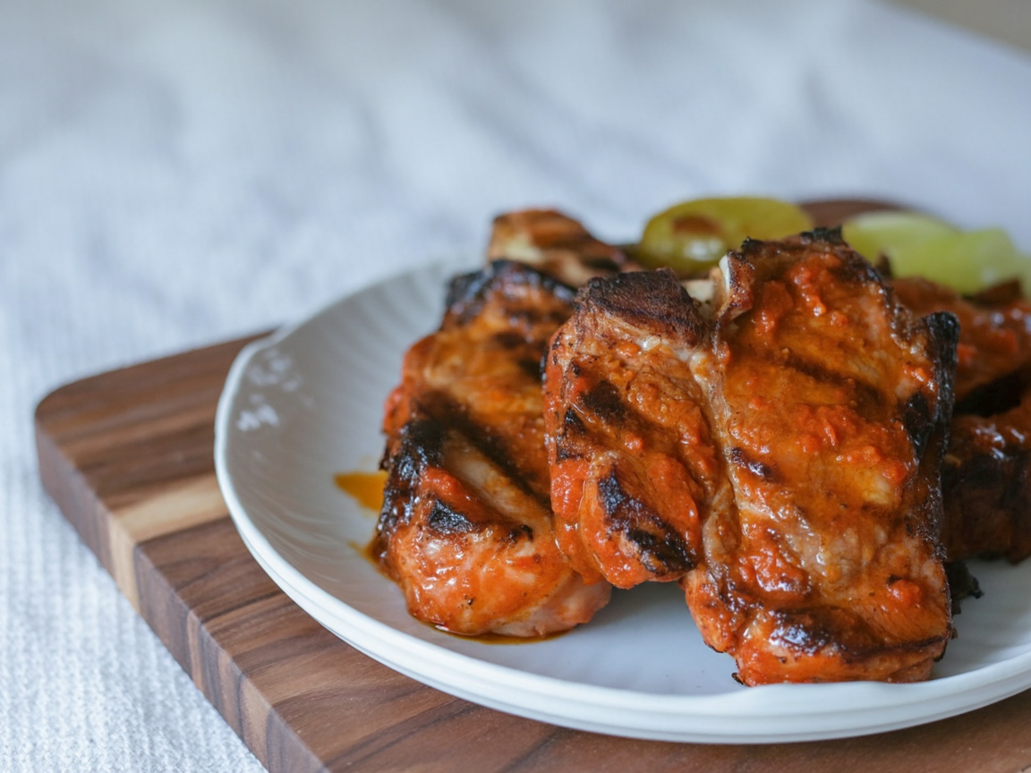 Harissa-Rubbed Lamb Chops with Lemon Zest