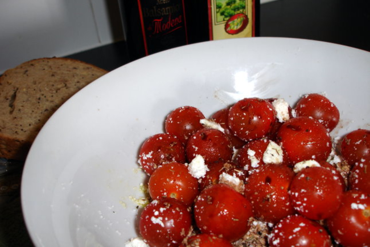 Herb-Stuffed Cherry Tomatoes with Feta