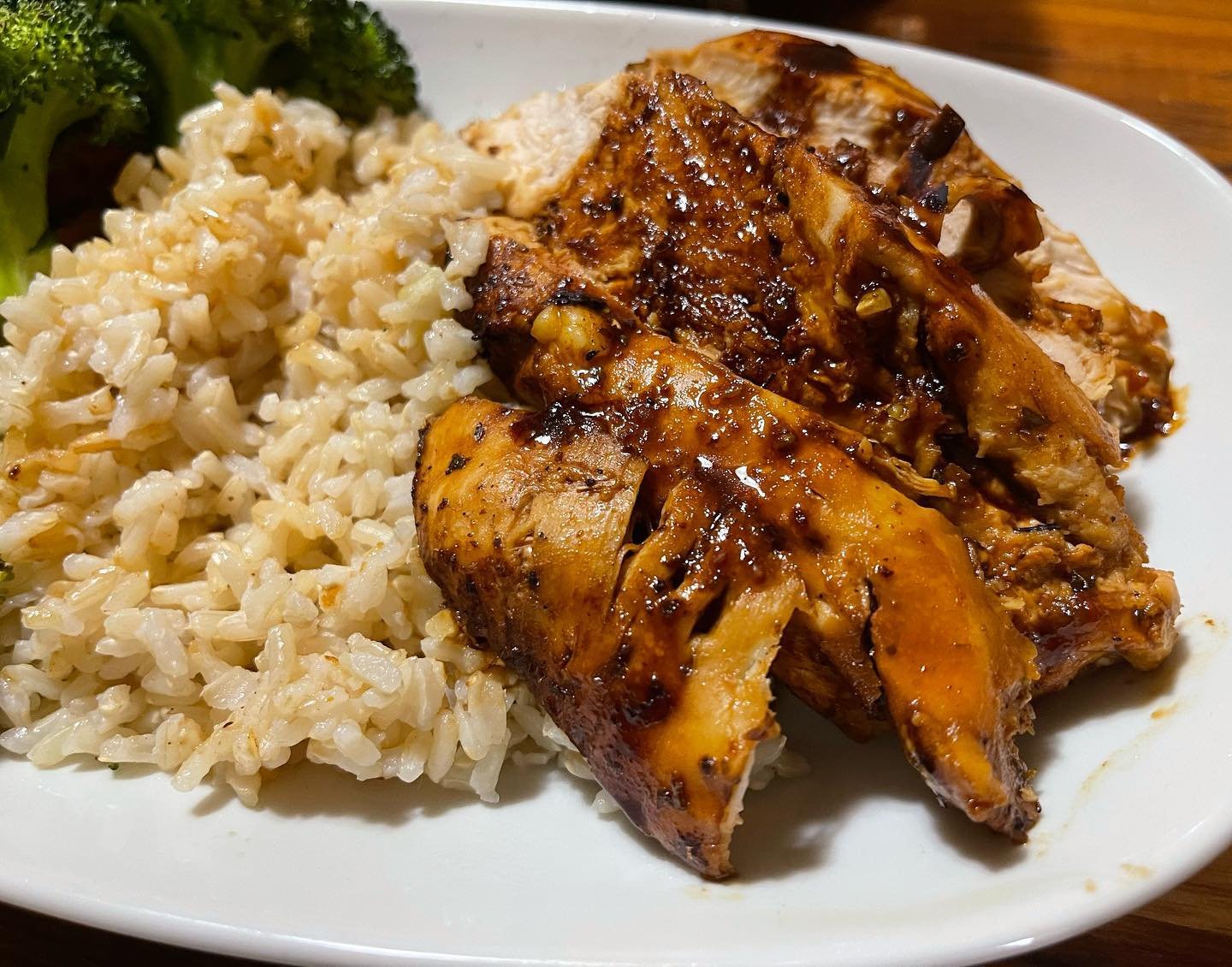 Miso-Glazed Chicken with Roasted Broccoli and Jasmine Rice
