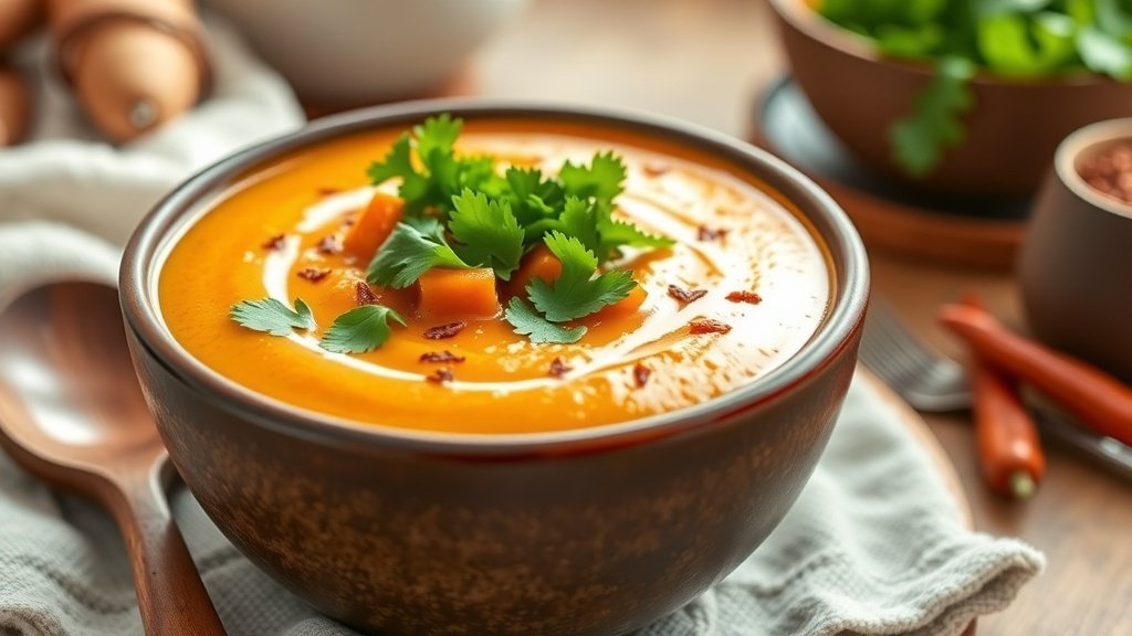 Braised Cassava and Sweet Potato with Spiced Coconut