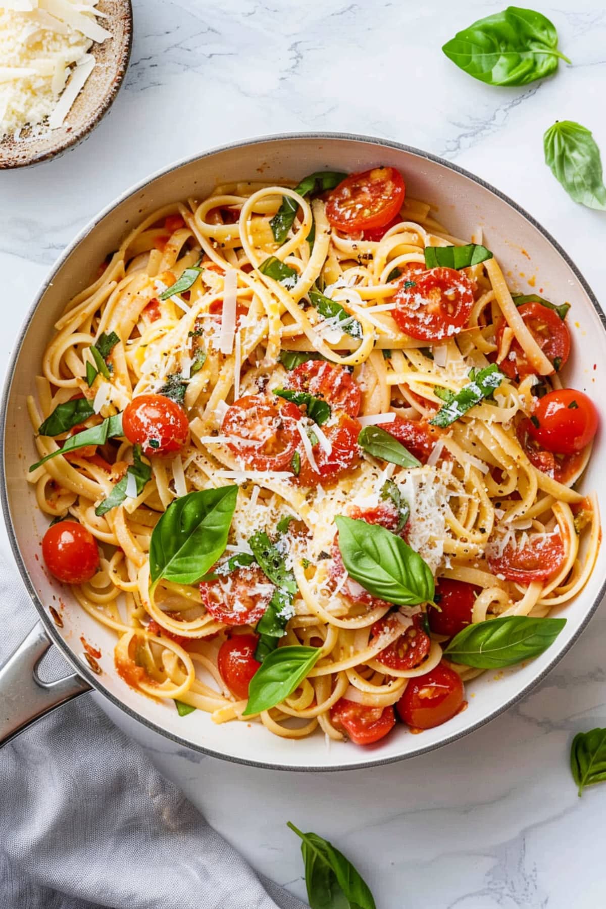 Fresh Herb-Infused Linguine with Cherry Tomatoes