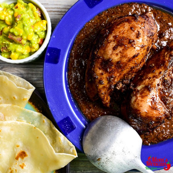 Green Mole Chicken with Roasted Corn