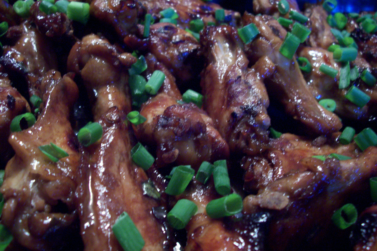 Crisp Honey-Soy Chicken Wings with Cilantro