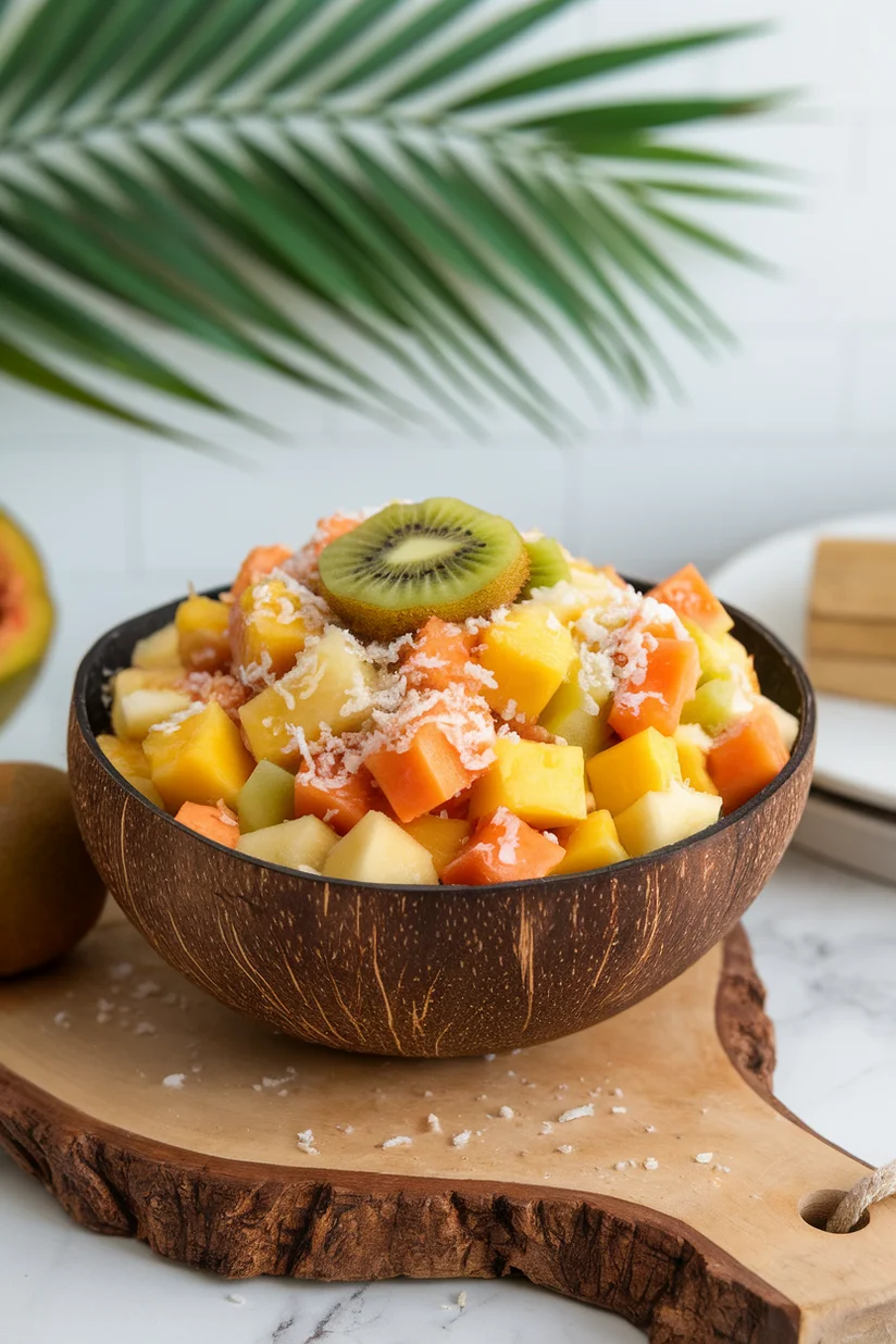 Pineapple-Coconut Tropical Fruit Salad
