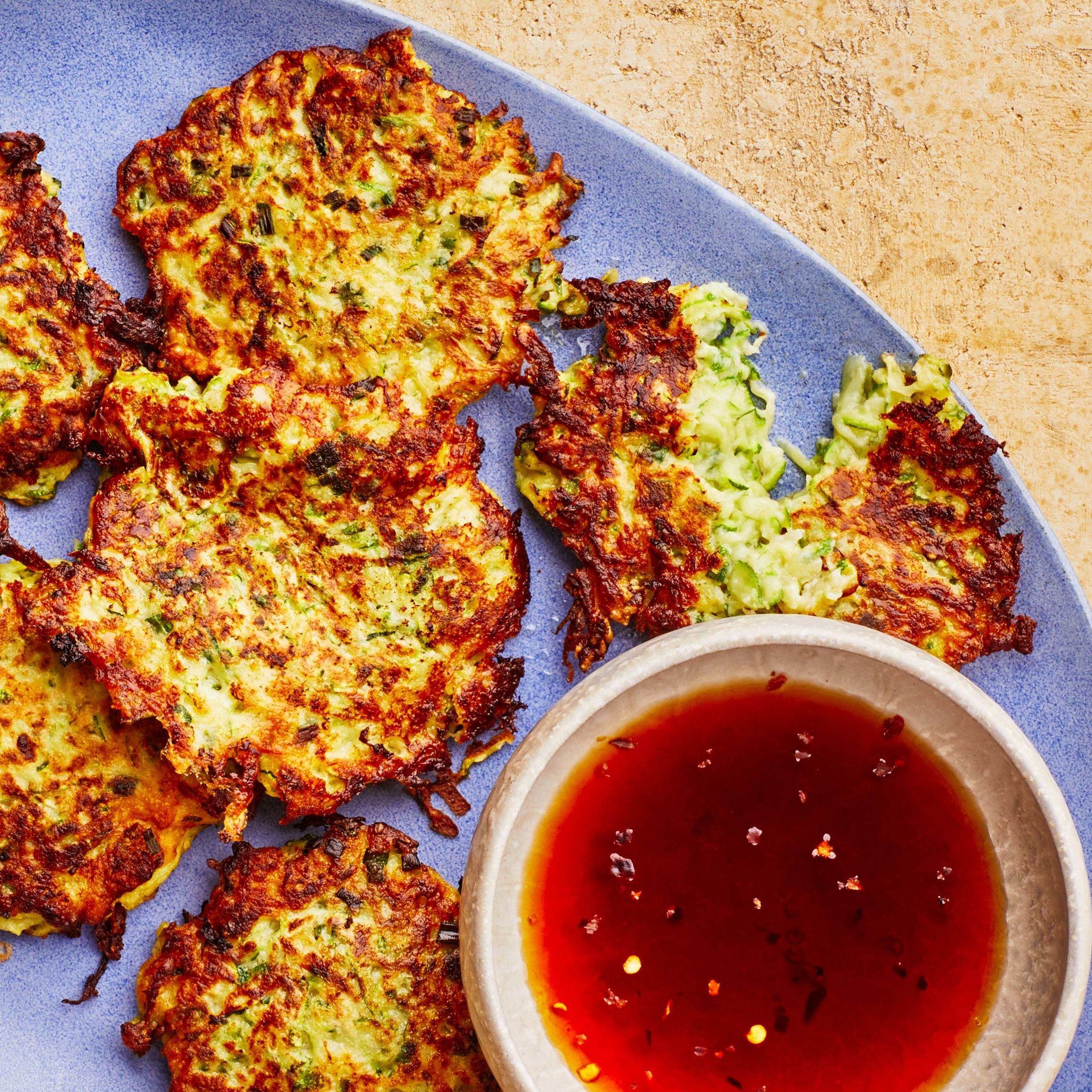 Animal-Shape Veggie Fritters with Tomato Basil Dip