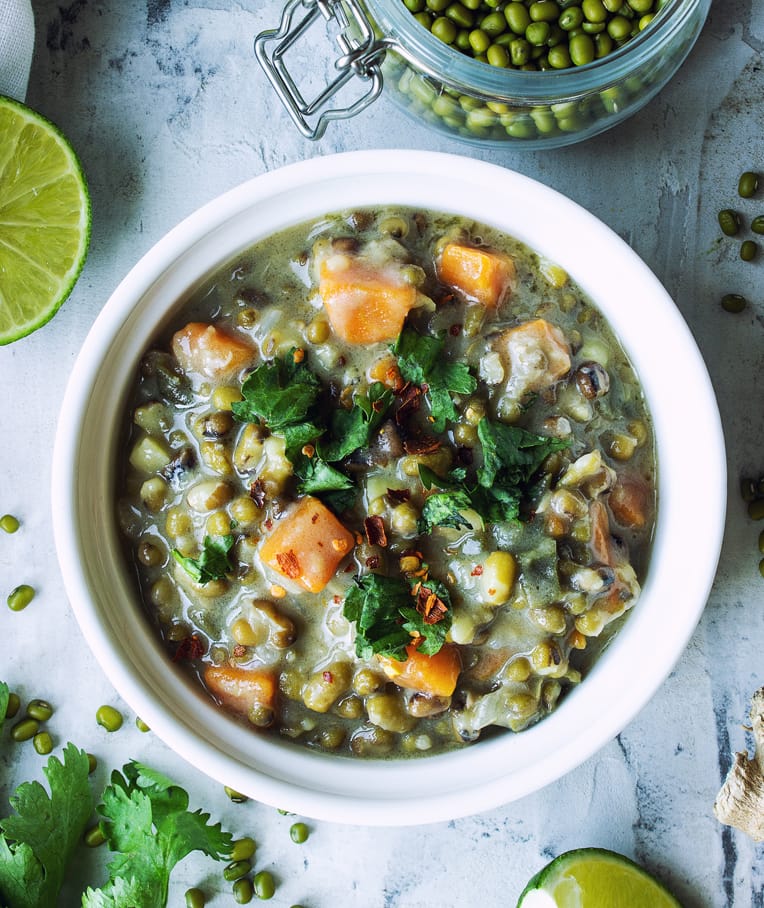 Coconut Mung Bean Dhal with Fresh Herbs