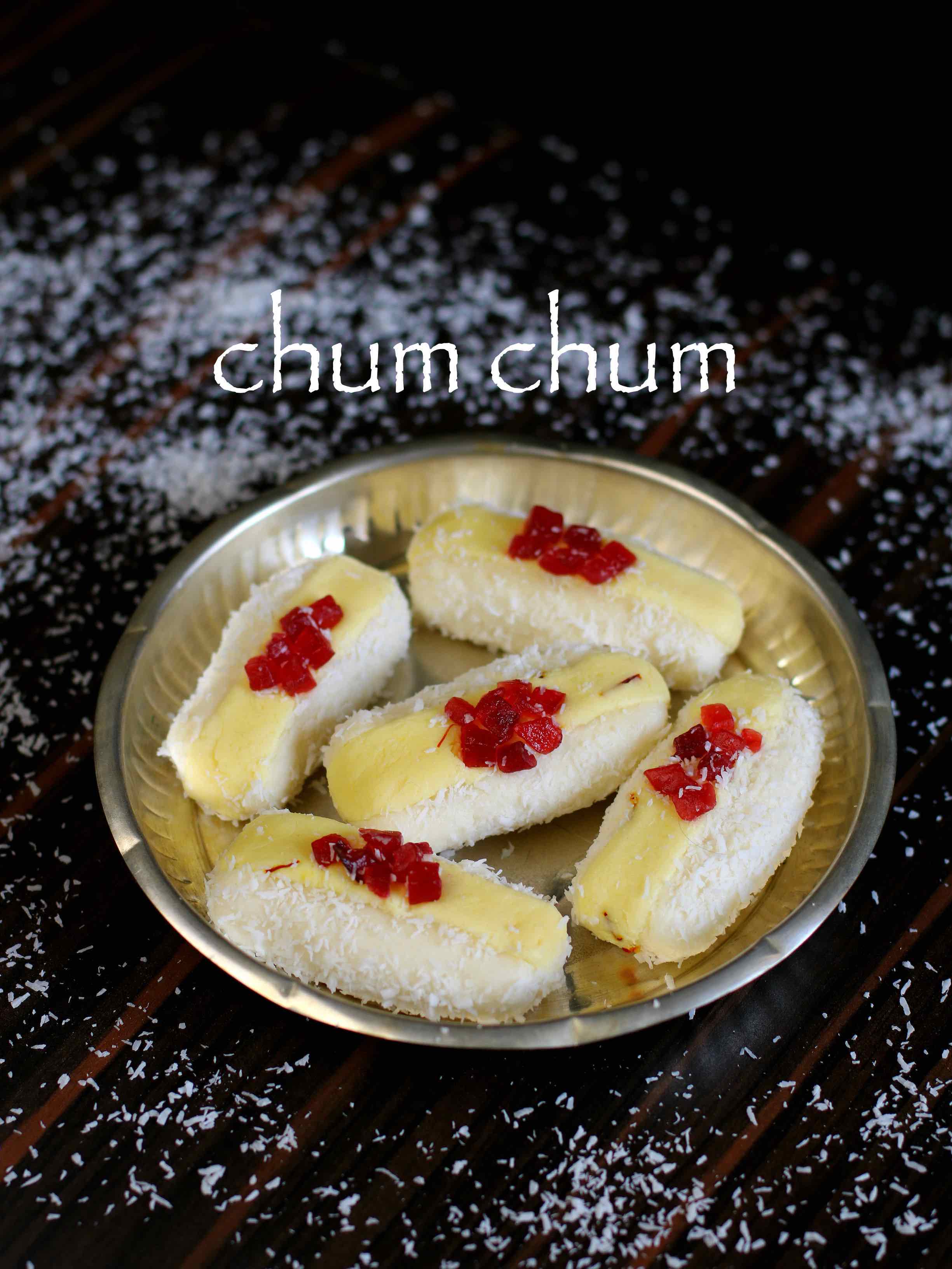 Vegan Chomchom with Coconut Milk Syrup