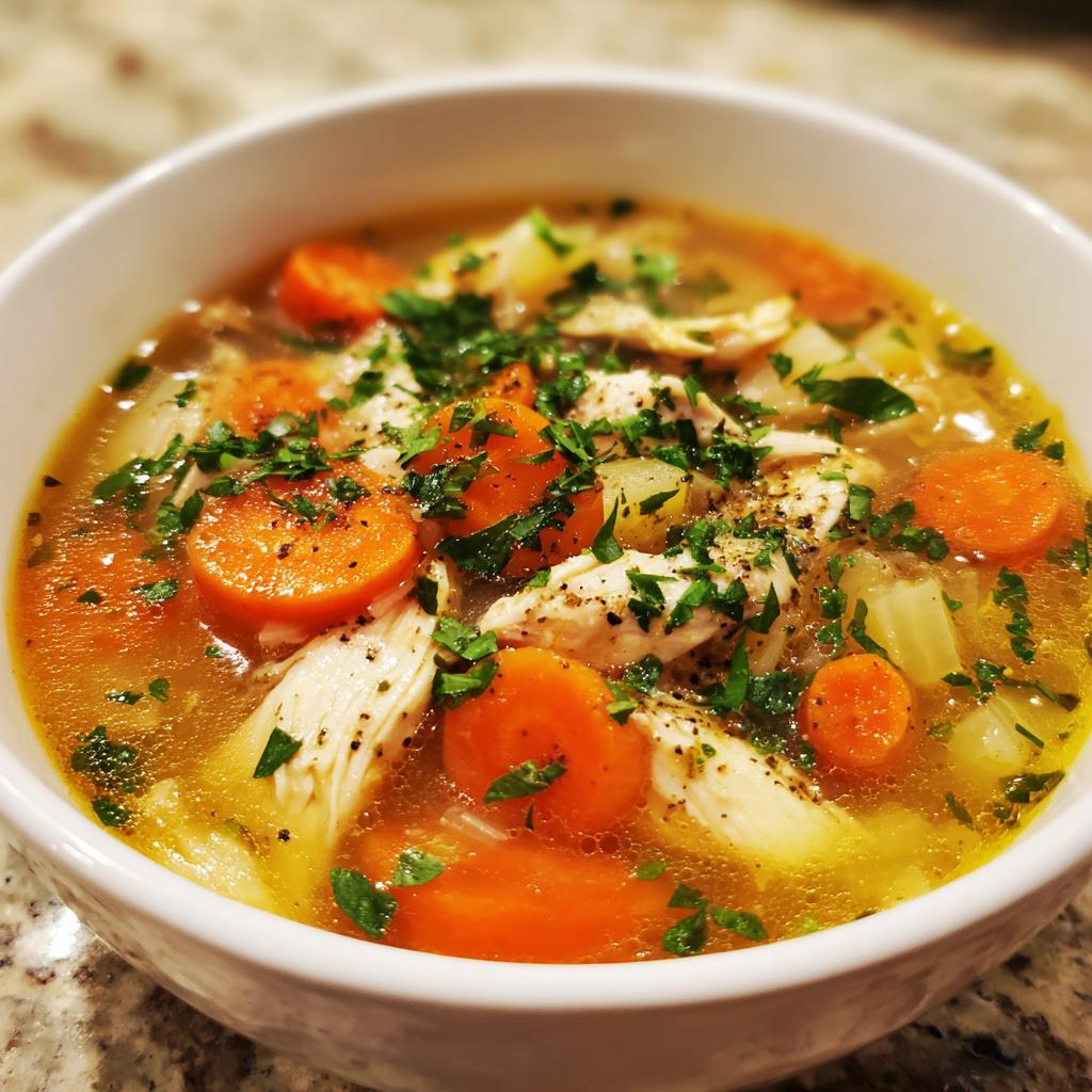 Ginger-Lemon Chicken Soup with Kale