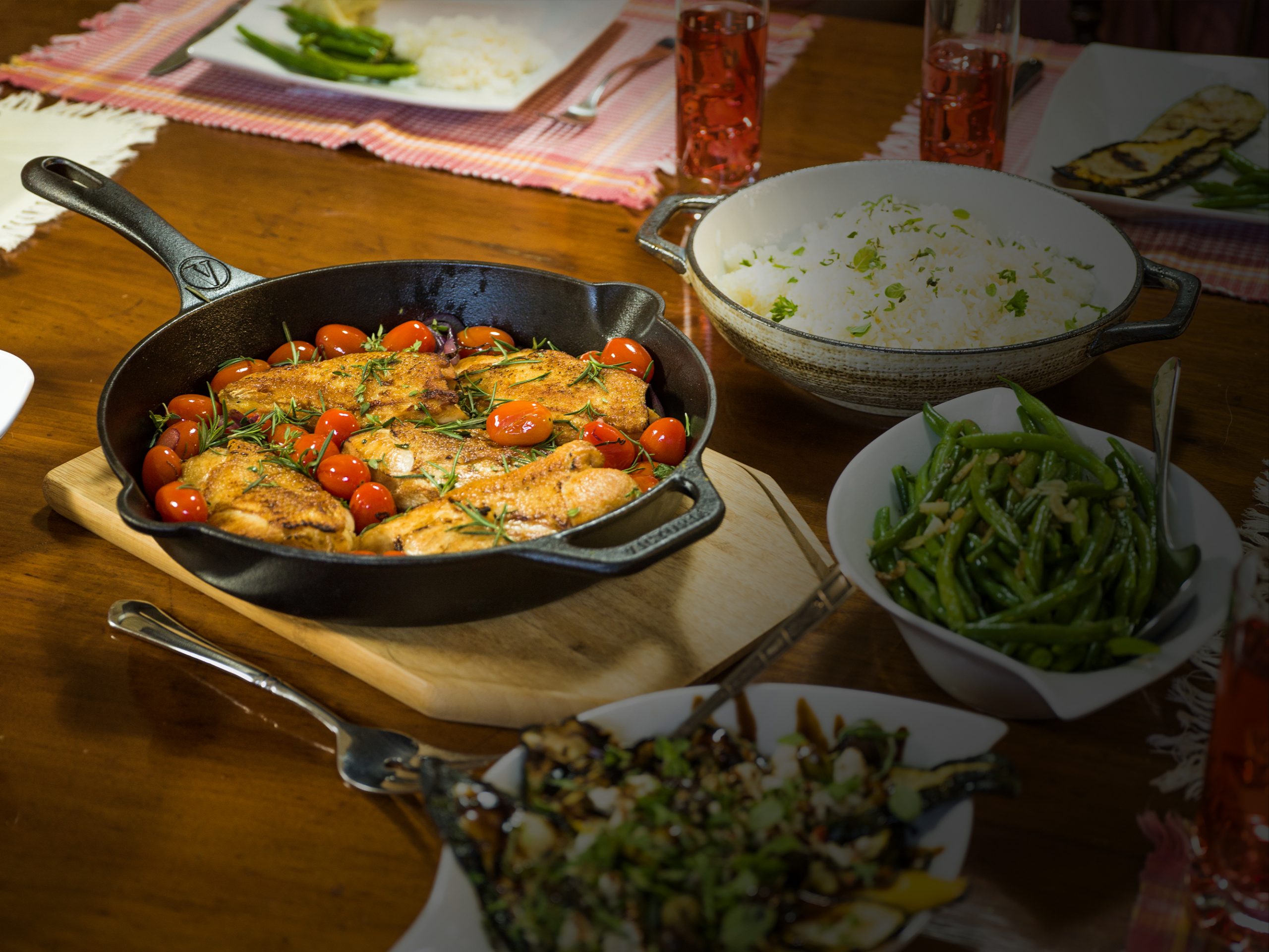 Sheet Pan Lemon-Glazed Chicken with Cherry Tomatoes and Rosemary