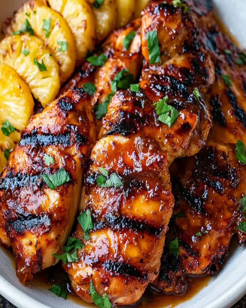 Tropical Grilled Chicken with Pineapple Glaze