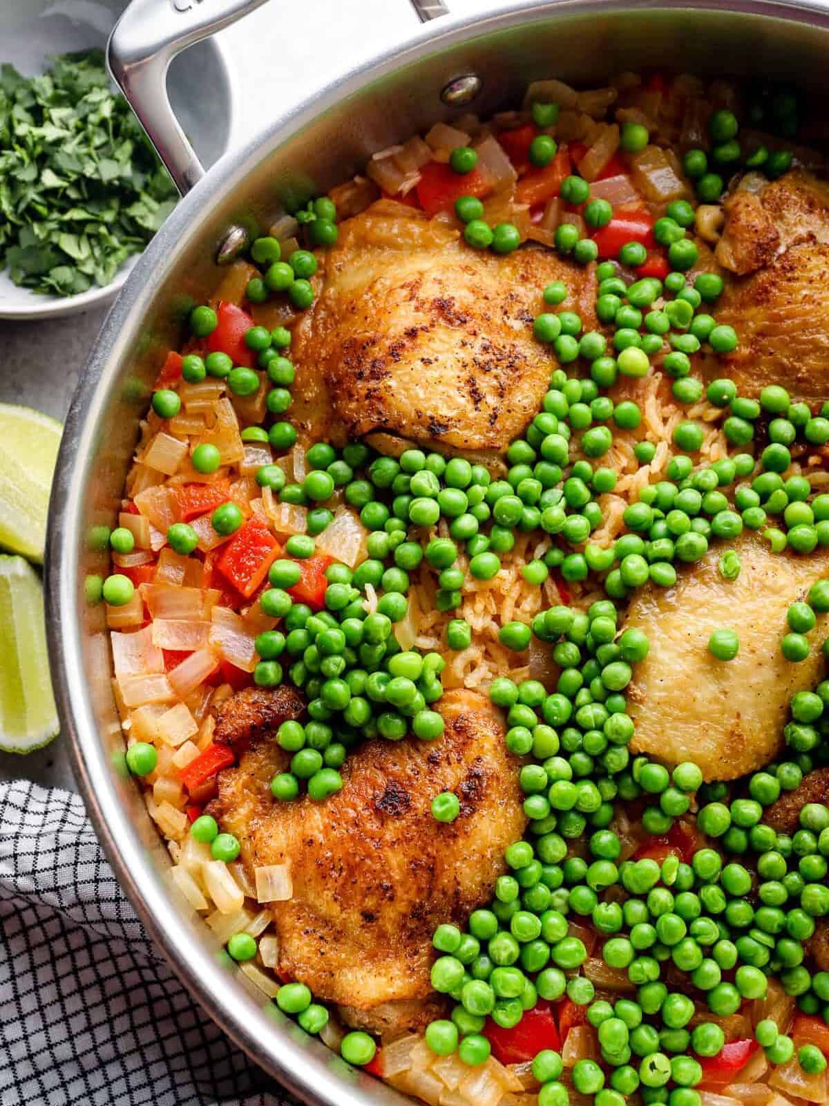 Sofrito-Infused Arroz con Pollo with Chicken Thighs