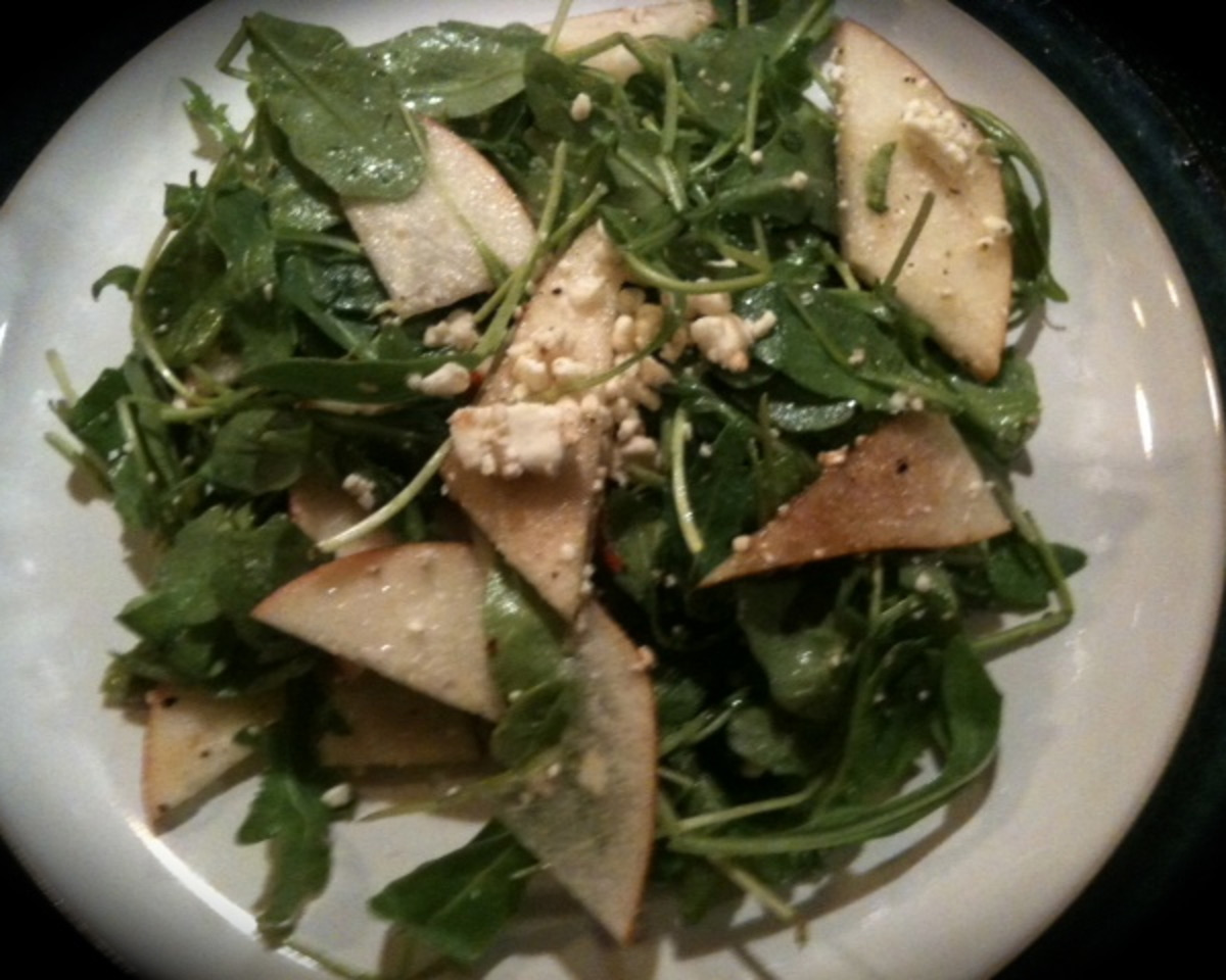 Goat Cheese and Apple Salad with Apple Cider Dressing