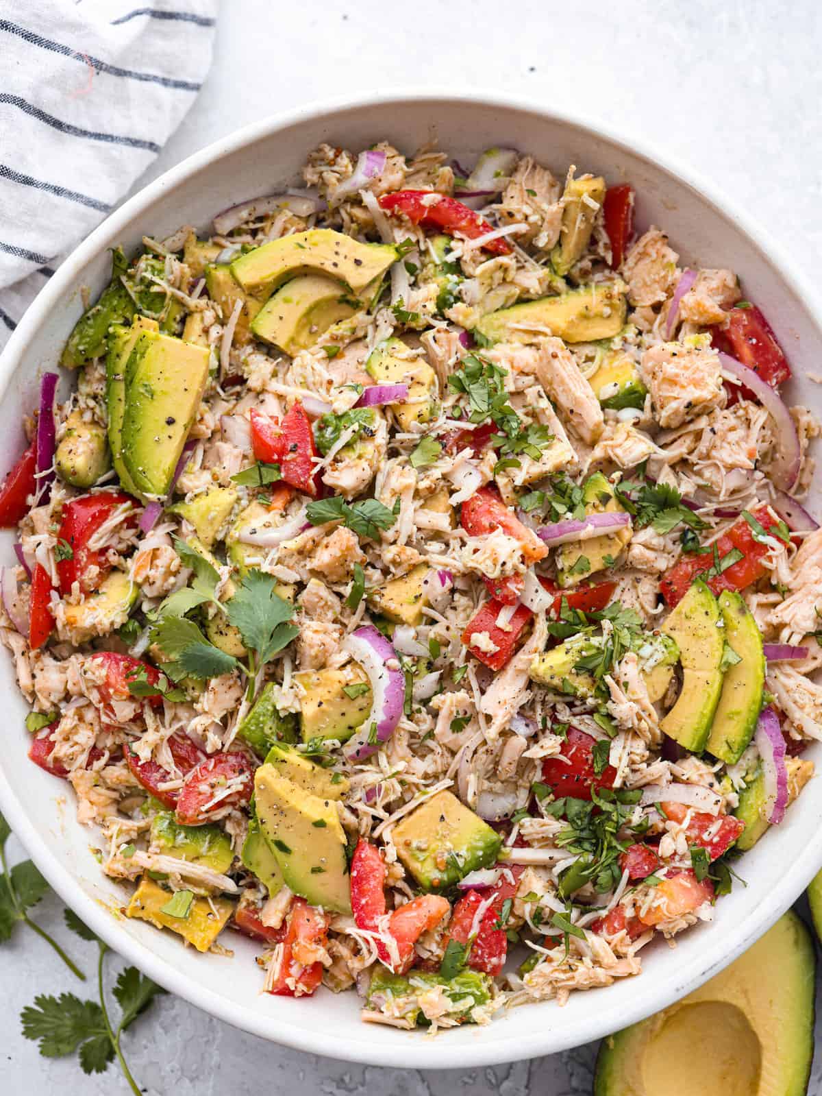Avocado-Cucumber Tuna Salad with Lime Cilantro Dressing