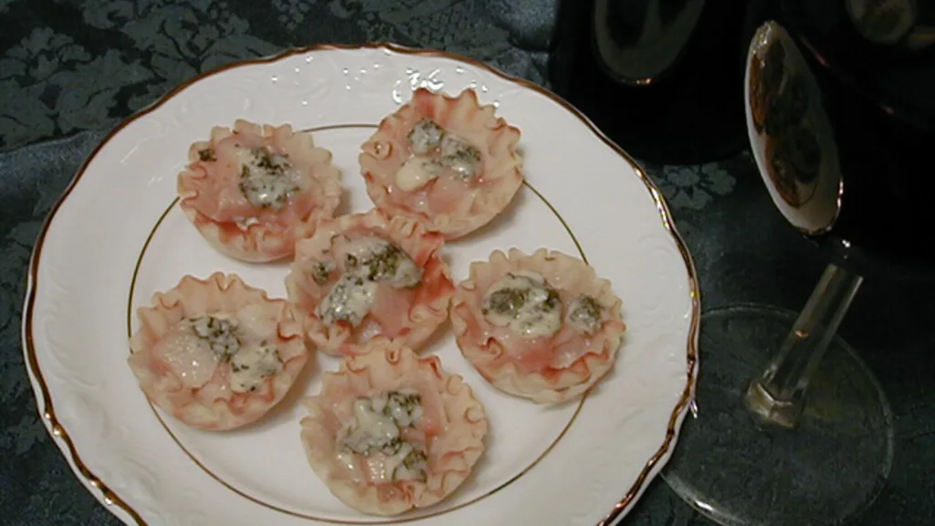 Smoked Peach & Blue Cheese Tartlets