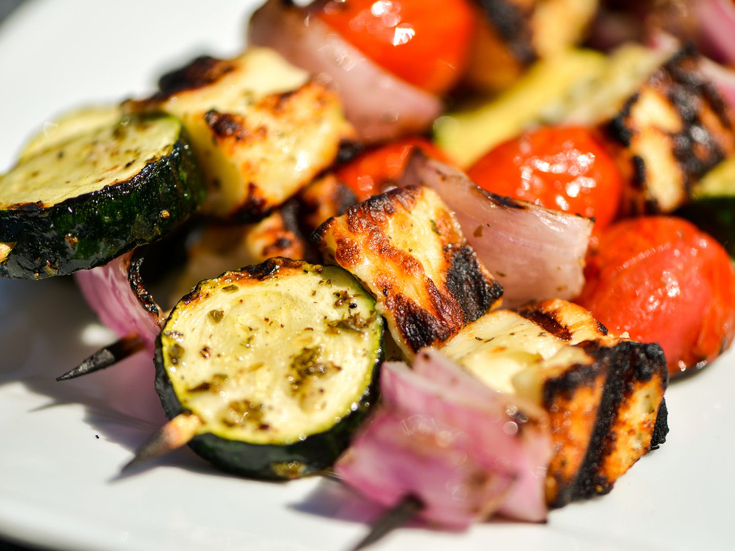 Halloumi and Tomato Skewers with Sumac