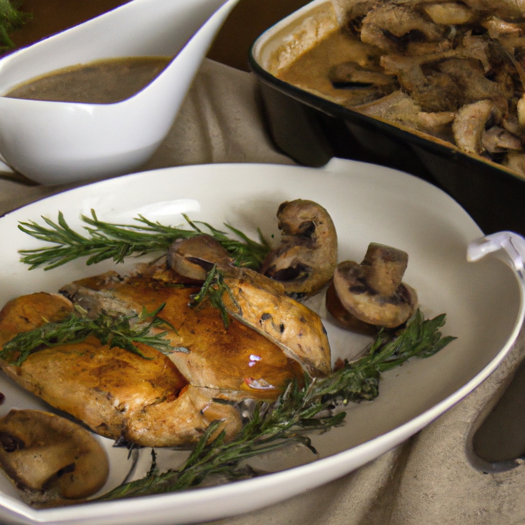 Pan-Roasted Chicken Thighs with Rosemary and Mushrooms