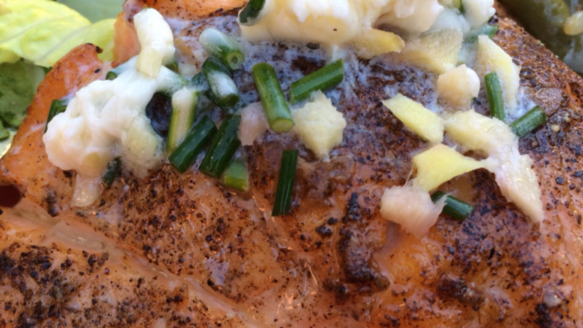 Sear-Roasted Salmon with Lemon-Dill Sauce