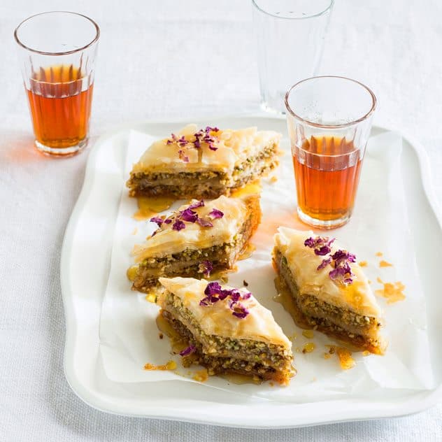 Pistachio-Orange Blossom Baklava