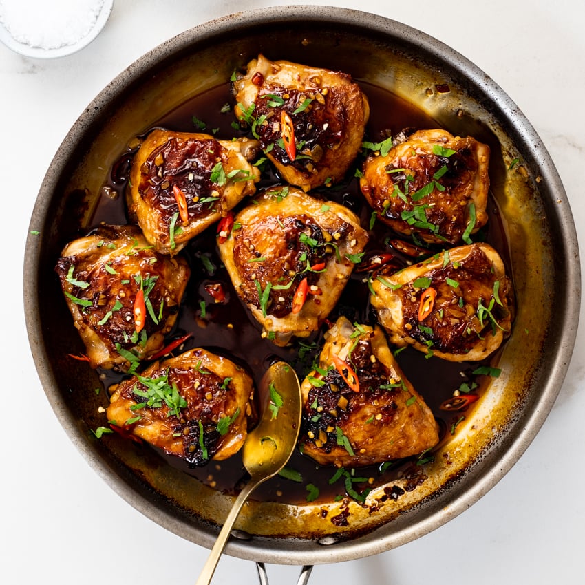 Cumin-Spiced Chicken Thighs with Roasted Sweet Potatoes