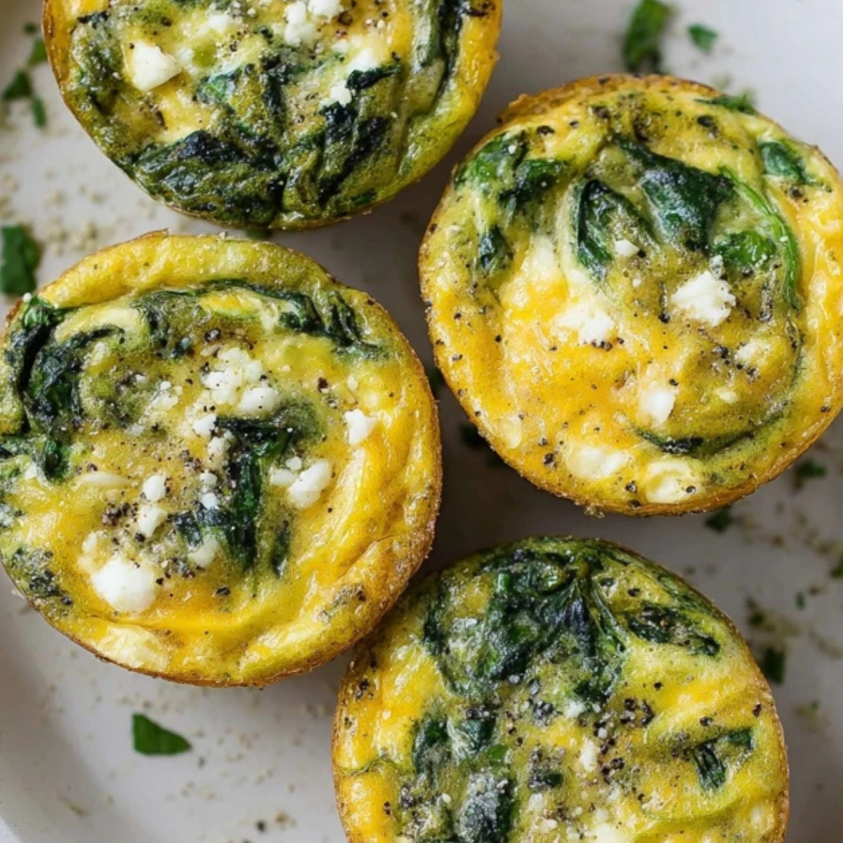 Baked Spinach Chive Egg Muffins