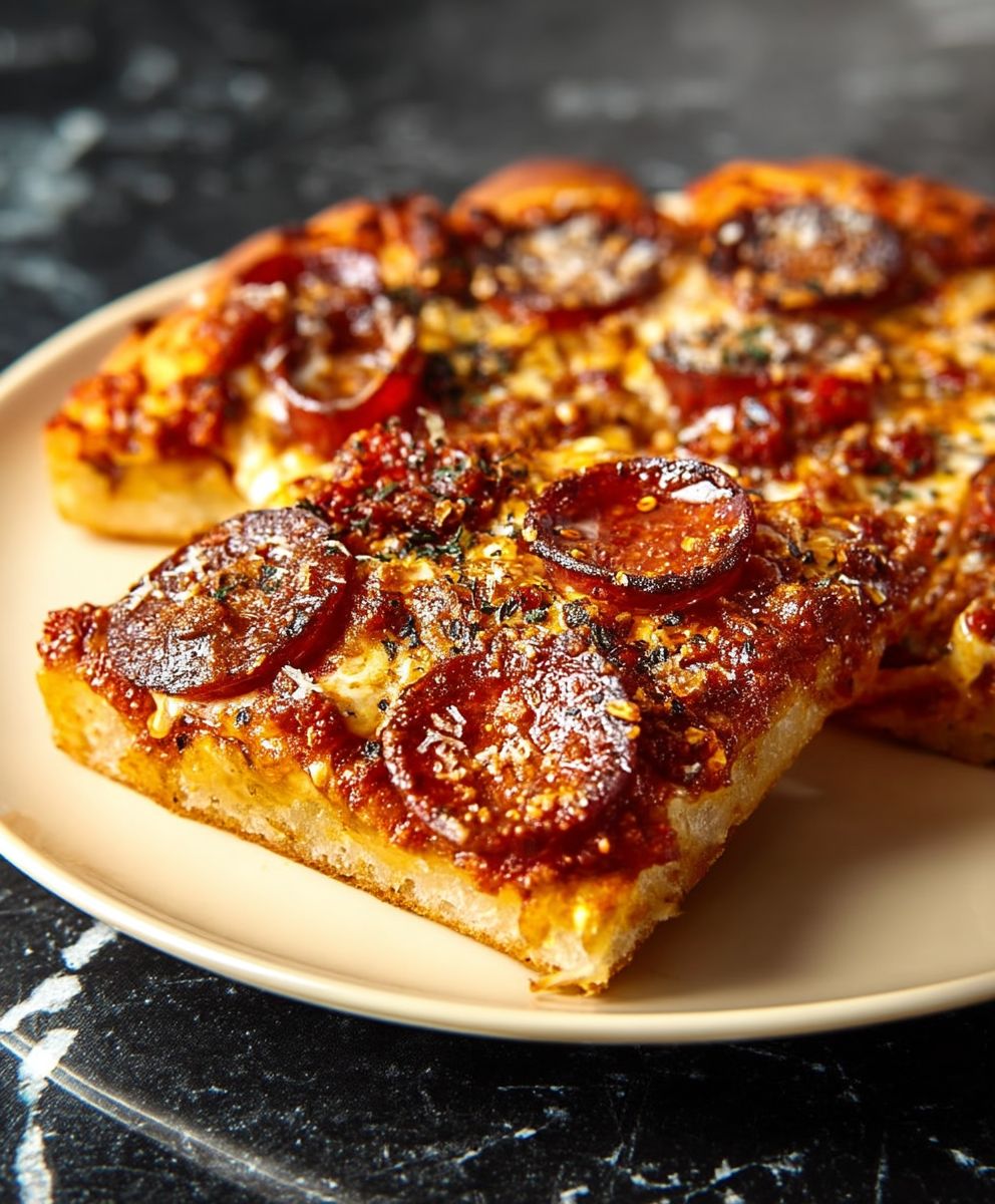 Sicilian-Style Pepperoni Pizza