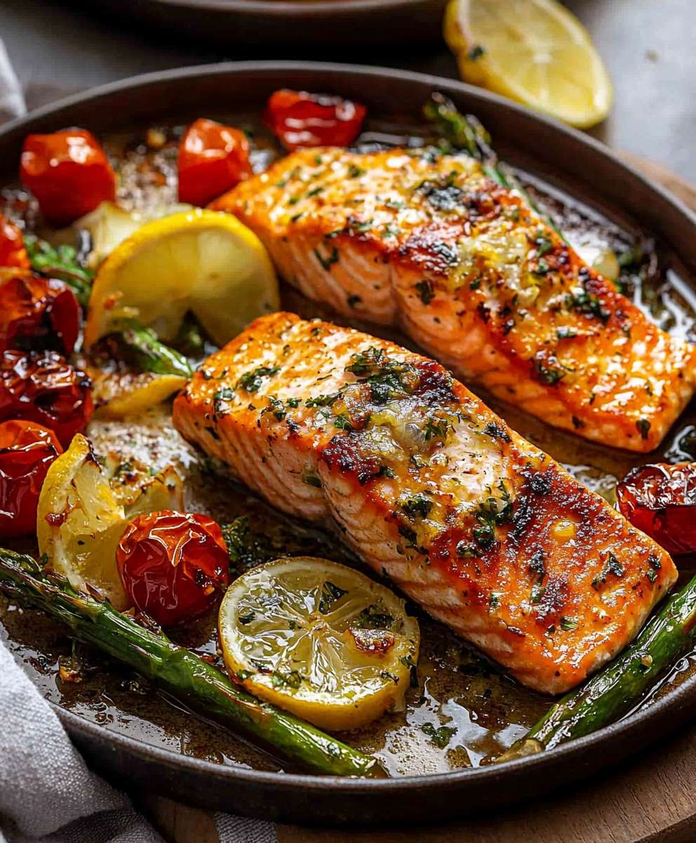 Sautéed Garlic Salmon with Lemon Zest