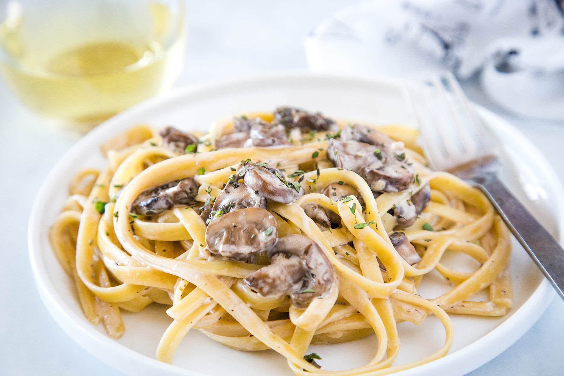 Serious Creamy Mushroom Pasta