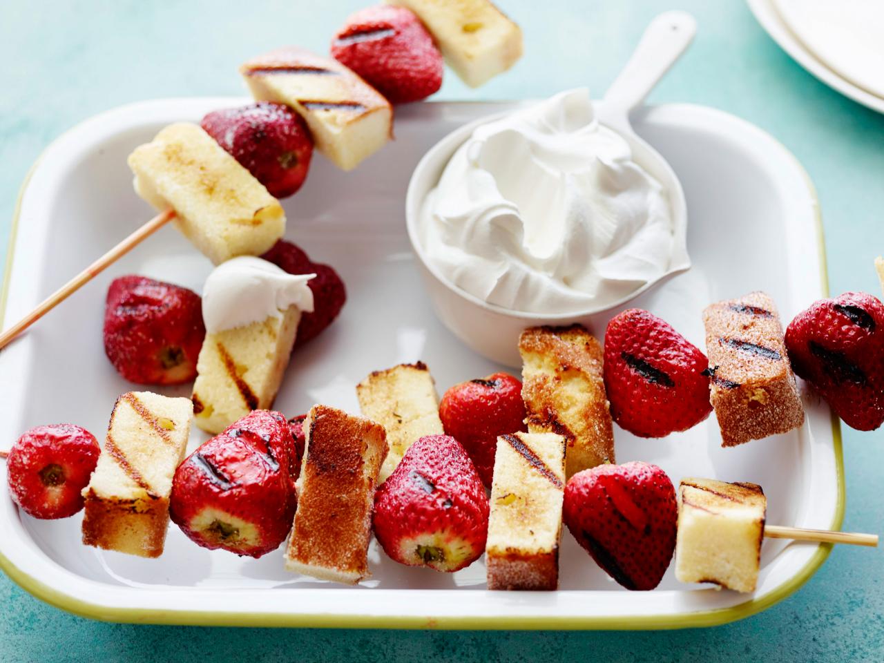 Minty Strawberry Fruit Skewers