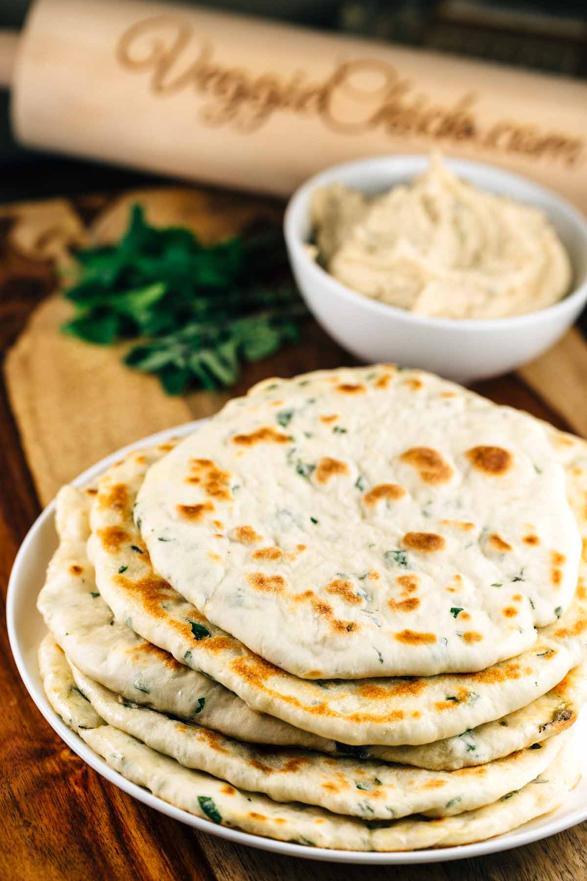 Baked Sunflower Seed and Herb Spread Flatbread