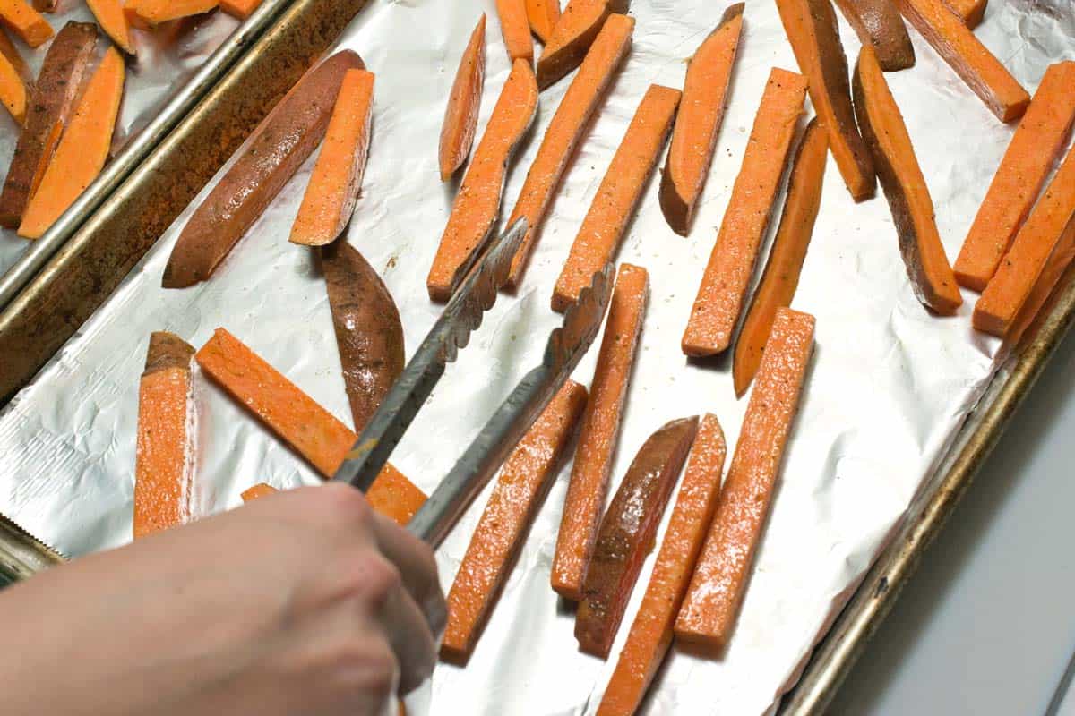 Baked Half-Moon Sweet Potato Fries