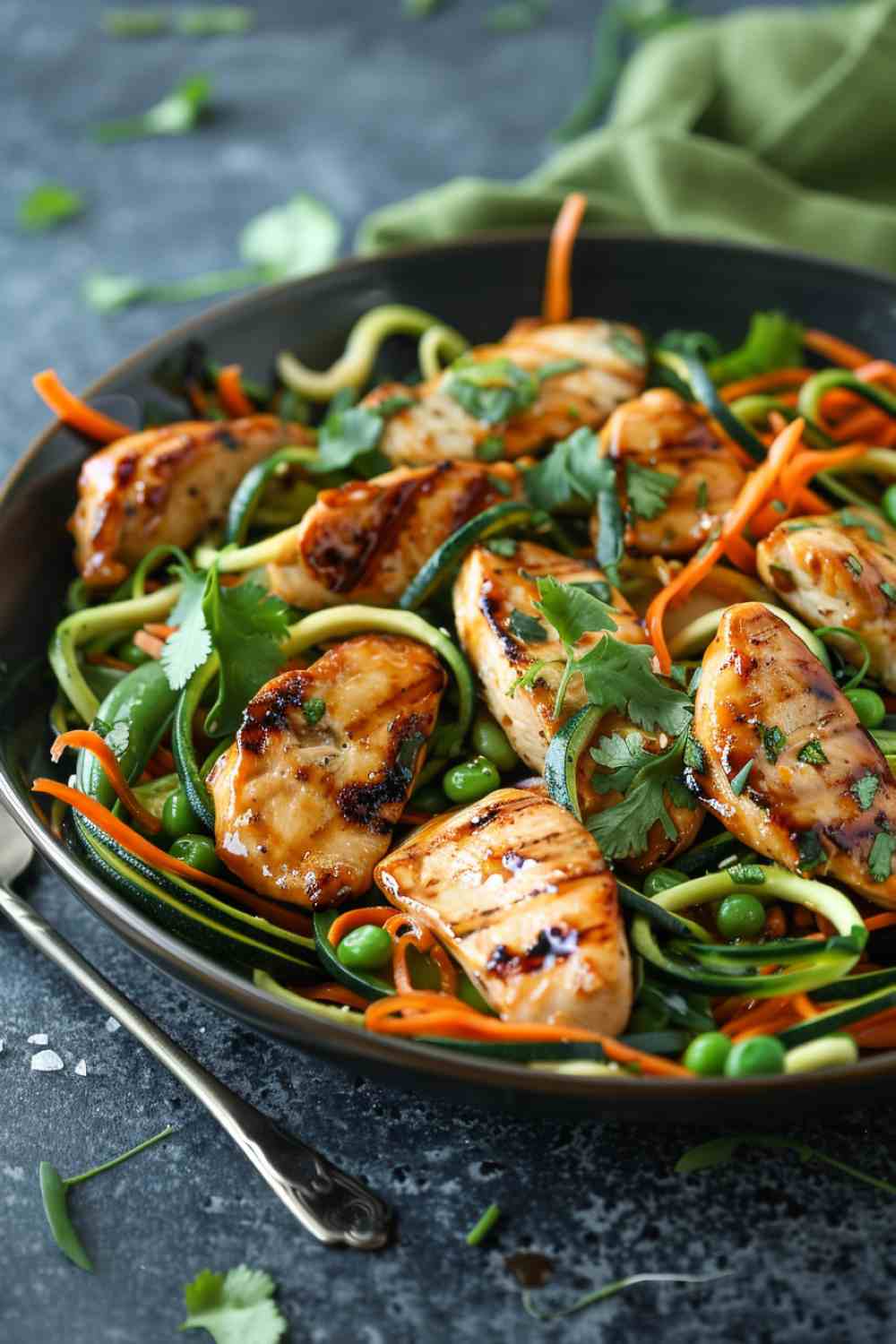 Zucchini Noodle Stir-Fry with Turmeric