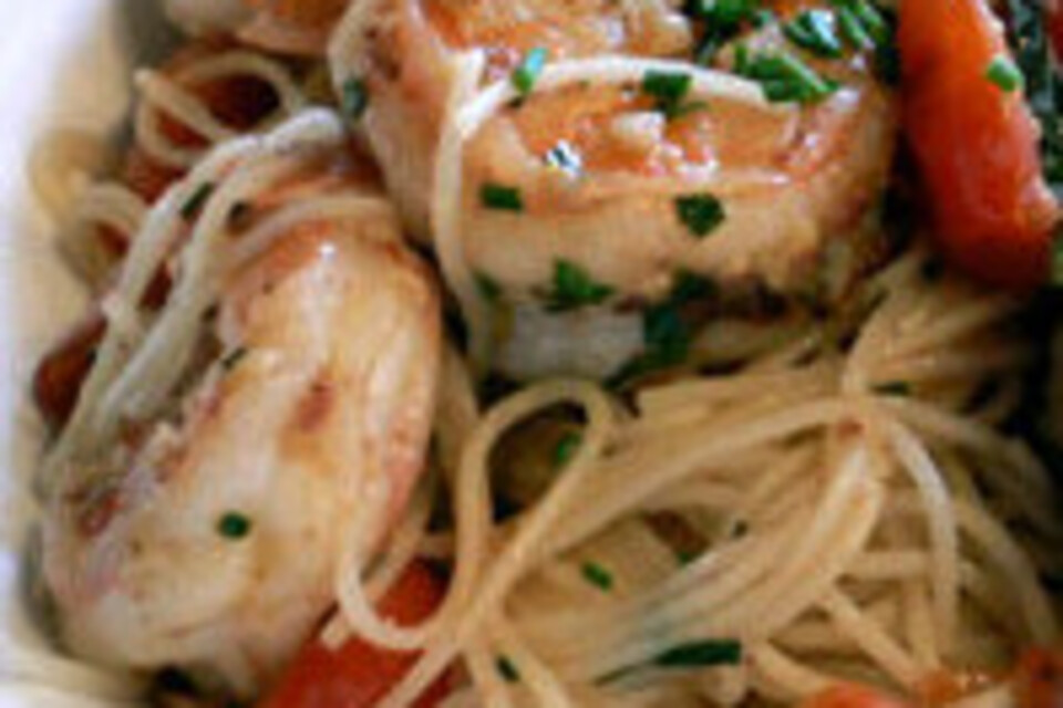 Festive Light Pasta with Shrimp