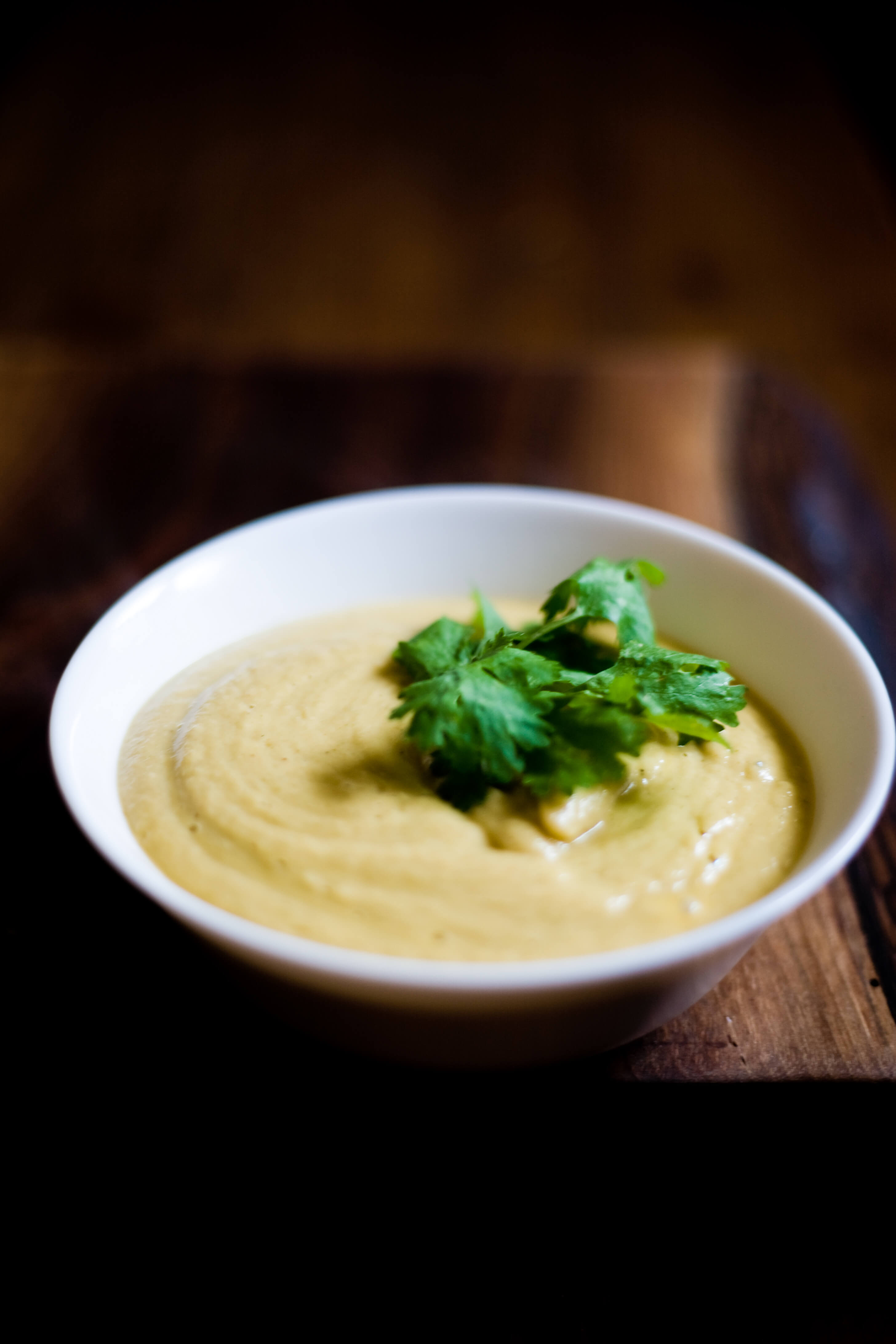 Creamy Coconut-Cauliflower Soup with Thyme