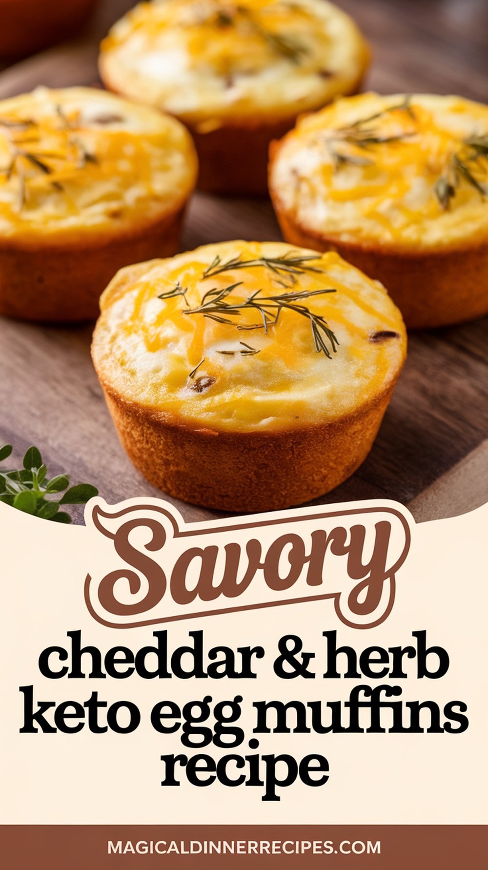 Herb-Infused Egg and Cheddar Muffins