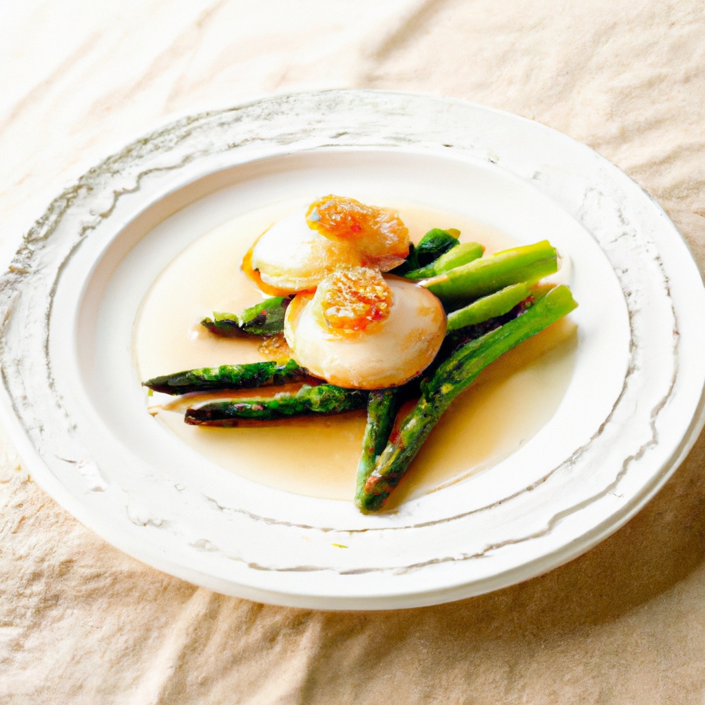 Scallops with Citrus-Infused Asparagus