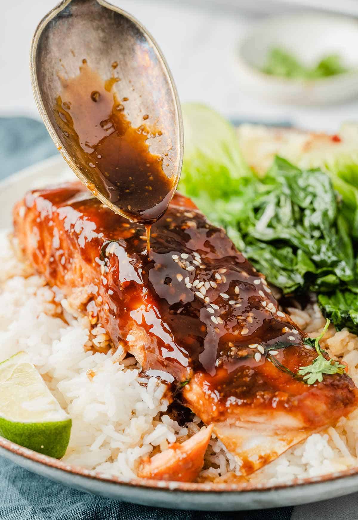 One-Pot Miso-Glazed Salmon with Broccoli
