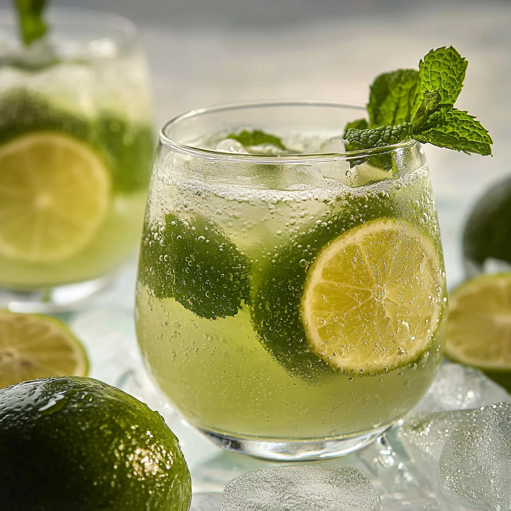 Citrus-Infused Sparkling Mint Cooler
