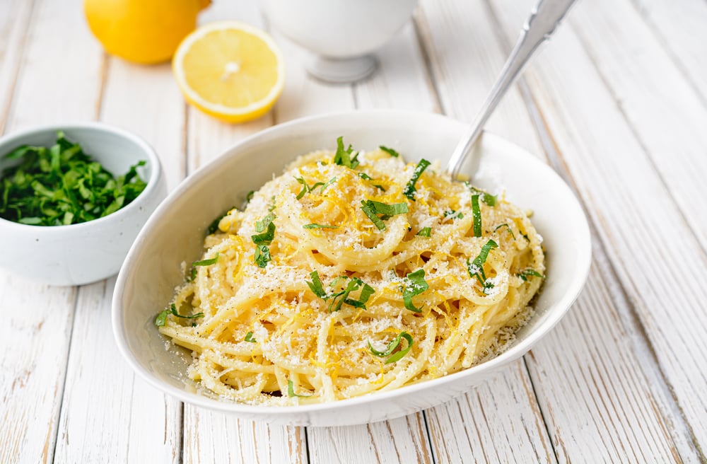 One-Pan Pasta with Lemon Zest and Fresh Herbs